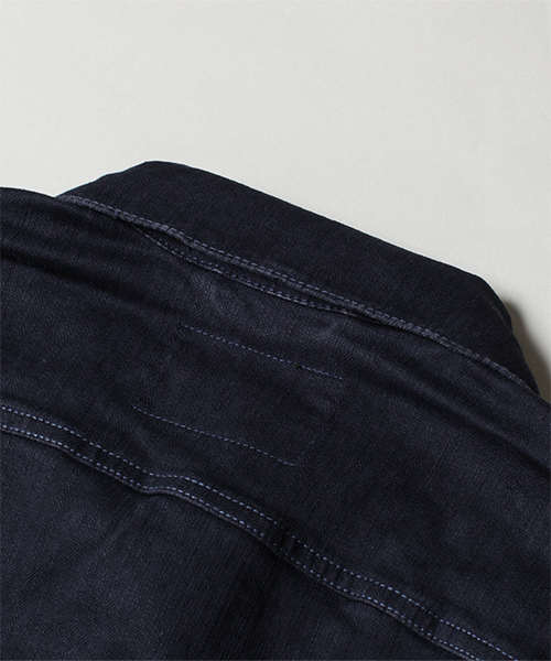 NANO universe（ナノユニバース）の「中白染めスキニーGジャン（デニムジャケット・メンズ・ブラック/ボルドー/ネイビー/ピンク/オリーブ/グレー/ベージュ・X-LARGE/SMALL/MEDIUM/LARGE）」の21枚目の写真