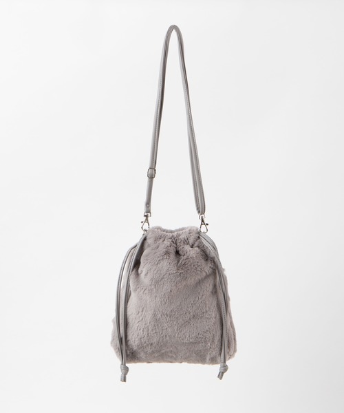 WEGO（ウィゴー）の「WEGO/2wayファー巾着ショルダーバッグ（ショルダーバッグ・レディース・ブラック/ベージュ/ライトパープル/グレー/オフホワイト/その他1・FREE）」の13枚目の写真