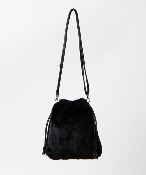 WEGO（ウィゴー）の「WEGO/2wayファー巾着ショルダーバッグ（ショルダーバッグ・レディース・ブラック/ベージュ/ライトパープル/グレー/オフホワイト/その他1・FREE）」の14枚目の写真