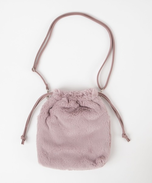 WEGO（ウィゴー）の「WEGO/2wayファー巾着ショルダーバッグ（ショルダーバッグ・レディース・ブラック/ベージュ/ライトパープル/グレー/オフホワイト/その他1・FREE）」の16枚目の写真