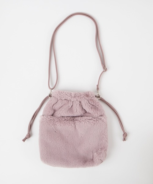 WEGO（ウィゴー）の「WEGO/2wayファー巾着ショルダーバッグ（ショルダーバッグ・レディース・ブラック/ベージュ/ライトパープル/グレー/オフホワイト/その他1・FREE）」の17枚目の写真