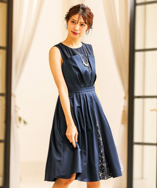 2way巻きスカート付きレース切り替え ドレス Letter ファッションレター のファッション ミントグリーン ドレス パーティードレス 結婚式ワンピース Fashion セール 結婚式ワンピース