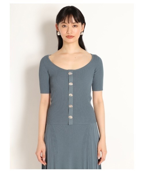 SNIDEL（スナイデル）の「ボタンディティールニットプルオーバー  