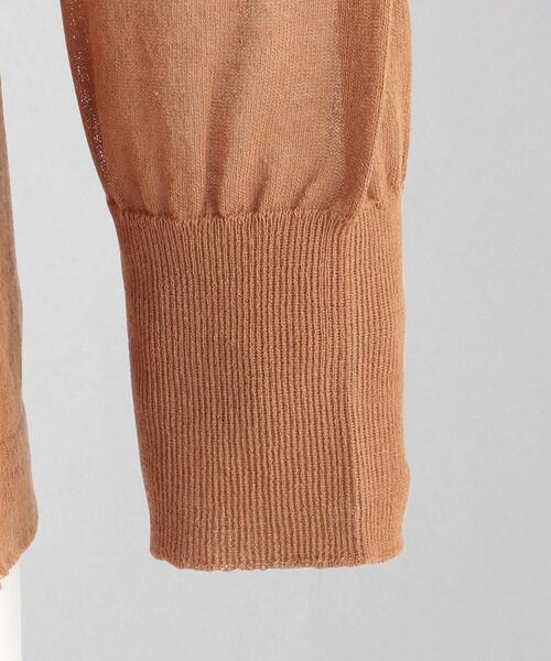 LOEFF（ロエフ）の「＜LOEFF（ロエフ）＞ シア― クルーネック ニット◆（ニット/セーター・レディース・モカ/オフホワイト/ブラック・FREE）」の7枚目の写真