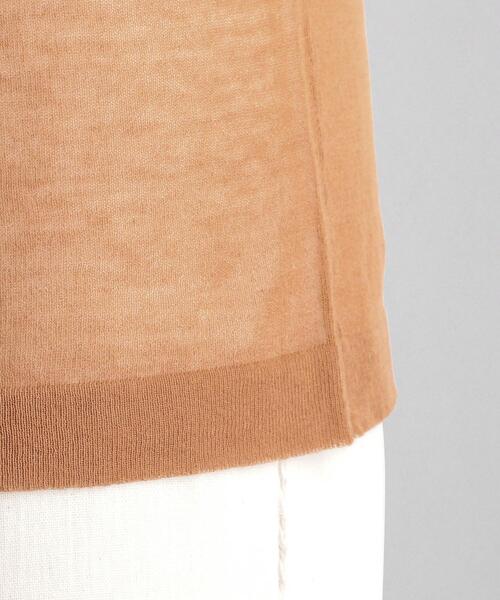 LOEFF（ロエフ）の「＜LOEFF（ロエフ）＞ シア― クルーネック ニット◆（ニット/セーター・レディース・モカ/オフホワイト/ブラック・FREE）」の8枚目の写真