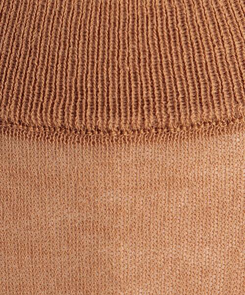 LOEFF（ロエフ）の「＜LOEFF（ロエフ）＞ シア― クルーネック ニット◆（ニット/セーター・レディース・モカ/オフホワイト/ブラック・FREE）」の9枚目の写真