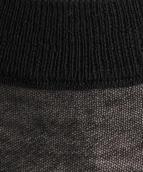 LOEFF（ロエフ）の「＜LOEFF（ロエフ）＞ シア― クルーネック ニット◆（ニット/セーター・レディース・モカ/オフホワイト/ブラック・FREE）」の11枚目の写真