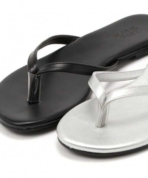 GLOBAL WORK(グローバルワーク)の「PUトングサンダル/874841(サンダル・レディース・ブラック/ライトグレー/ライトベージュ/ベージュ/ゴールド/パープル系その他2・MEDIUM/LARGE)」の8枚目の写真