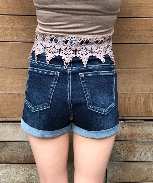 ENVYM（アンビー）の「ロールアップデニムＳＰＴ（デニムパンツ・レディース・ネイビー/ブルー・S/M）」の7枚目の写真