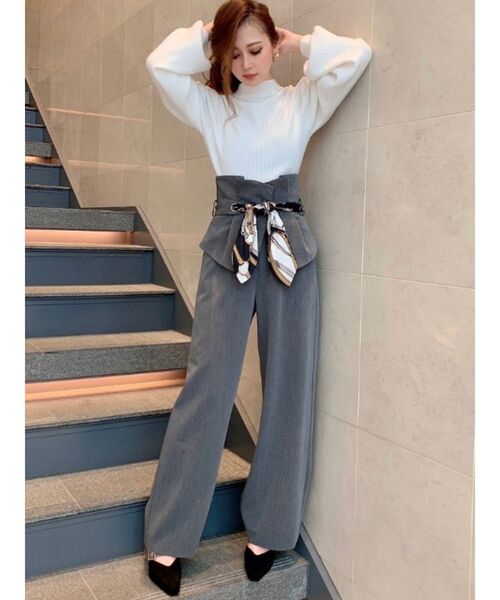 RESEXXY（リゼクシー）の「2WAYチョーカートップス（ニット/セーター・レディース・ブラック/ベージュ/オフホワイト・FREE）」の19枚目の写真