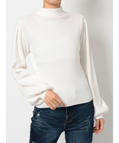 RESEXXY（リゼクシー）の「2WAYチョーカートップス（ニット/セーター・レディース・ブラック/ベージュ/オフホワイト・FREE）」の10枚目の写真