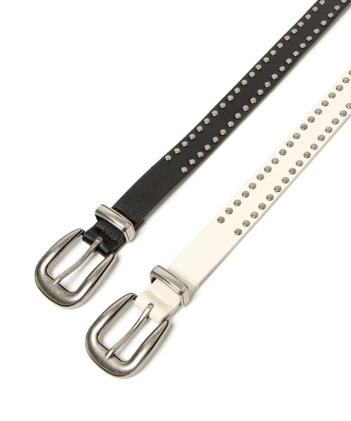 PAGEBOY（ページボーイ）の「スタッズベルト（ベルト・レディース・ブラック/オフホワイト・FREE）」の4枚目の写真