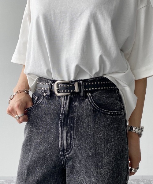 PAGEBOY（ページボーイ）の「スタッズベルト（ベルト・レディース・ブラック/オフホワイト・FREE）」の17枚目の写真