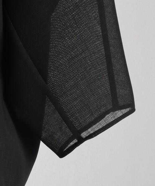 LOEFF（ロエフ）の「＜LOEFF（ロエフ）＞ シア― ハイネック ブラウス（シャツ/ブラウス・レディース・ブラック/オフホワイト・1/0）」の7枚目の写真