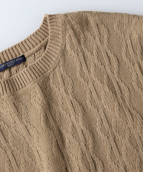 HONEYSUCKLE ROSE（ハニーサックルローズ）の「【HONEYSUCKLE ROSE】スリットケーブルベスト（ベスト・レディース・ベージュ/オフホワイト・M/L）」の5枚目の写真