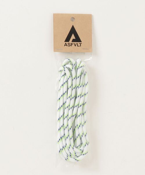 ASFVLT(アスファルト)の「ASFVLT (アスファルト) / スニーカーシューレース 85cm / 90cm / 110cm / 115cm(シューズ小物/雑貨・メンズ・ホワイト×グリーン/ホワイト×ブラック/ホワイト×ブルー/ブルー系その他/オリーブ/ネイビー/ホワイト×ピンク/ホワイト系その他/ブラック×ホワイト/その他1/ブラック/ホワイト/ブルー系その他3/ホワイト系その他2/ベージュ系その他3/ベージュ系その他2/ブラック系その他2/グレー系その他2/ブルー系その他2/ブラック系その他3/グレー系その他3/ホワイト系その他4/ブラック系その他4・115/110/90/95/85)」の4枚目の写真