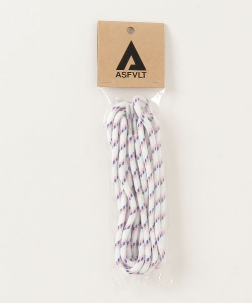 ASFVLT(アスファルト)の「ASFVLT (アスファルト) / スニーカーシューレース 85cm / 90cm / 110cm / 115cm(シューズ小物/雑貨・メンズ・ホワイト×グリーン/ホワイト×ブラック/ホワイト×ブルー/ブルー系その他/オリーブ/ネイビー/ホワイト×ピンク/ホワイト系その他/ブラック×ホワイト/その他1/ブラック/ホワイト/ブルー系その他3/ホワイト系その他2/ベージュ系その他3/ベージュ系その他2/ブラック系その他2/グレー系その他2/ブルー系その他2/ブラック系その他3/グレー系その他3/ホワイト系その他4/ブラック系その他4・115/110/90/95/85)」の6枚目の写真