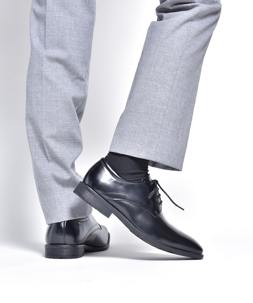 MM/ONE（エムエムワン）の「プレーントゥ 外羽根 ビジネスシューズ / 防滑ソール（ドレスシューズ・メンズ・ブラック/ブラウン・44/43/42/40/41/46/45）」の7枚目の写真