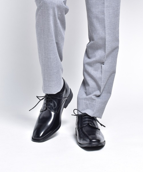 MM/ONE（エムエムワン）の「プレーントゥ 外羽根 ビジネスシューズ / 防滑ソール（ドレスシューズ・メンズ・ブラック/ブラウン・44/43/42/40/41/46/45）」の8枚目の写真