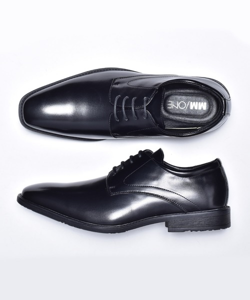 MM/ONE（エムエムワン）の「プレーントゥ 外羽根 ビジネスシューズ / 防滑ソール（ドレスシューズ・メンズ・ブラック/ブラウン・44/43/42/40/41/46/45）」の3枚目の写真