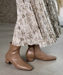 RANDA（ランダ）の「ストレスフリー/ソフトストレッチスクエアトゥショートブーツ（ブーツ・レディース）」