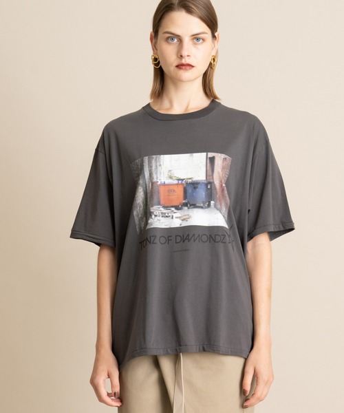 MAISON EUREKA（メゾンエウレカ）の「【MAISON EUREKA(メゾンエウレカ)】TONS OF DIAMONDS S/S（Tシャツ/カットソー・レディース・オフホワイト/ダークグレー・SMALL）」の18枚目の写真