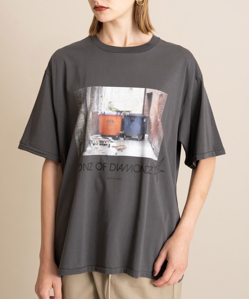 MAISON EUREKA（メゾンエウレカ）の「【MAISON EUREKA(メゾンエウレカ)】TONS OF DIAMONDS S/S（Tシャツ/カットソー・レディース・オフホワイト/ダークグレー・SMALL）」の15枚目の写真