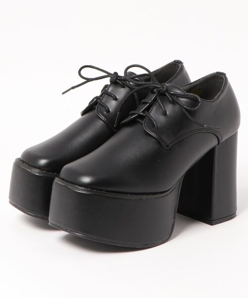 Mafmof（マフモフ）の「Mafmof(マフモフ) BLACK厚底オックスフォードシューズ（ローファー・レディース・ブラック系その他/ブラック・M/LL/L/S）」の5枚目の写真