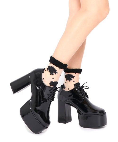 Mafmof（マフモフ）の「Mafmof(マフモフ) BLACK厚底オックスフォードシューズ（ローファー・レディース・ブラック系その他/ブラック・M/LL/L/S）」の7枚目の写真