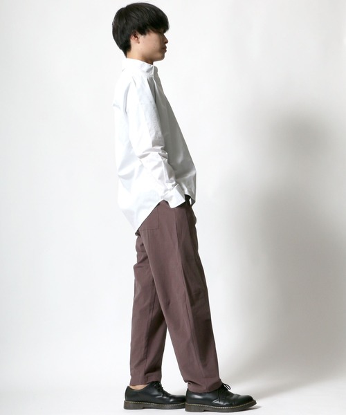 Salong hameu(サロン ハミュー)の「くすみカラー ワイドテーパードバルーンパンツ(その他パンツ・メンズ・ブラック/ブラウン/グレー/オフホワイト/グリーン・M/L)」の15枚目の写真
