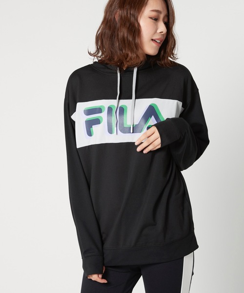 セール Fila レディースストレッチスウェットパーカー 裏起毛 ワンマイルウェア ルームウェア パーカー Fila フィラ のファッション通販 Zozotown