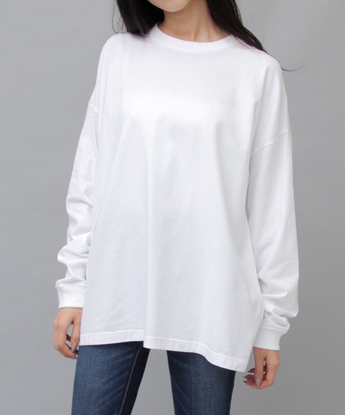 セール】5.6オンス ビッグシルエット ロングスリーブ 袖リブ Tシャツ
