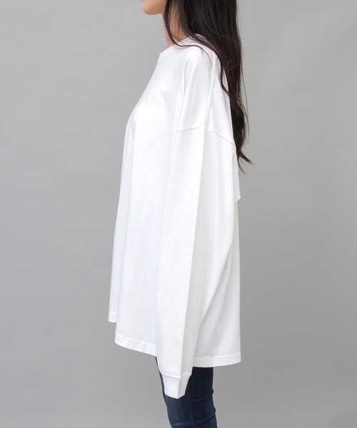 セール】5.6オンス ビッグシルエット ロングスリーブ 袖リブ Tシャツ