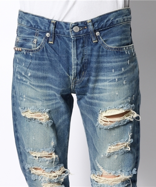 HYSTERIC GLAMOUR（ヒステリックグラマー）の「SR加工デニム スリムストレートPT（デニムパンツ・メンズ・インディゴブルー・30inch/31inch/28inch/32inch/34inch/29inch）」の10枚目の写真