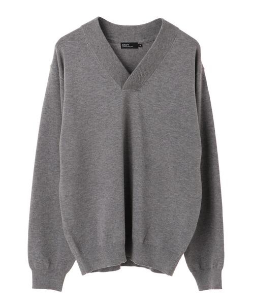 CRAFT STANDARD BOUTIQUE(クラフトスタンダードブティック)の「アーミーネックニットプルオーバー●*(ニット/セーター・メンズ・ネイビー/オリーブ/アイボリー/杢グレー・LL/M/L)」の14枚目の写真