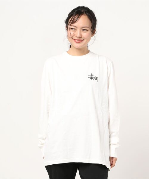 ステューシー] BASIC LS TEE 長袖Tシャツ WHITE ステューシー] BASIC