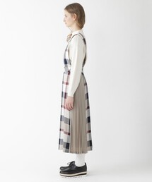 美品✨ブルーレーベルクレストブリッジ エアリーツイル トレンチドレス チェック BLUE LABEL CRESTBRIDGE(ブルーレーベルクレストブリッジ)の
