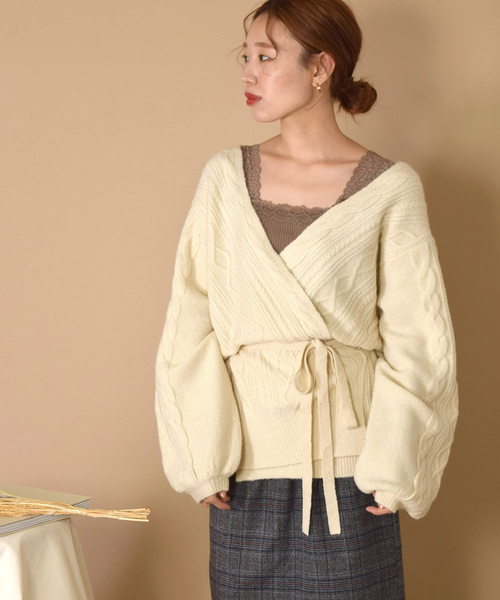 セール ブランド古着 ニットカーディガン カーディガン ボレロ W Closet ダブルクローゼット のファッション通販 Zozoused