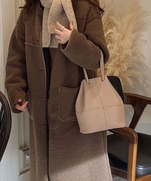 shopnikoniko（ショップニコニコ）の「巾着ショルダーバッグ 巾着型（ショルダーバッグ・レディース・ベージュ/ブラック/ブラウン/ホワイト/ワイン・フリー）」の17枚目の写真