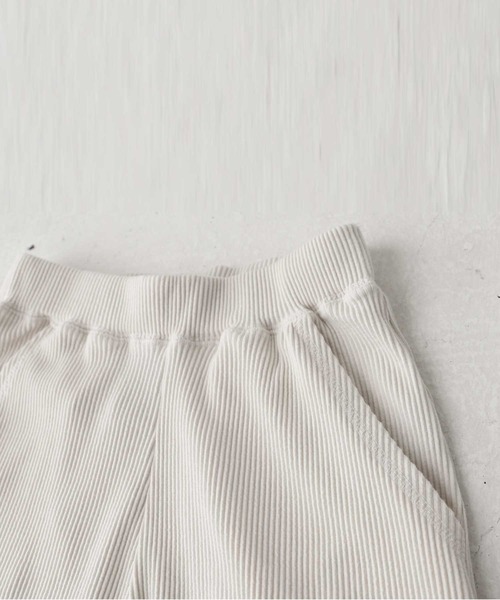 antiqua(アンティカ)の「セルフカット可!ワイドリブパンツ(その他パンツ・レディース・ブラック/グレイッシュベージュ/カーキ/グリーン/アイボリー/オレンジ/ネイビー/ピンク系その他/マスタード/ラベンダー/ダークグリーン/パープル/ライトグレー/サックスブルー・FREE)」の15枚目の写真