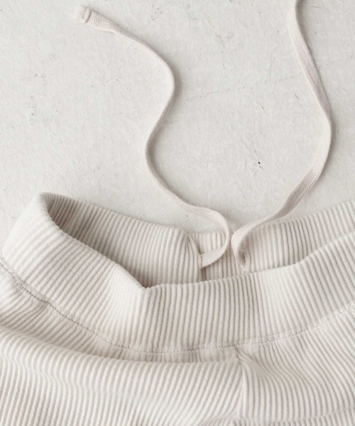 antiqua(アンティカ)の「セルフカット可!ワイドリブパンツ(その他パンツ・レディース・ブラック/グレイッシュベージュ/カーキ/グリーン/アイボリー/オレンジ/ネイビー/ピンク系その他/マスタード/ラベンダー/ダークグリーン/パープル/ライトグレー/サックスブルー・FREE)」の16枚目の写真