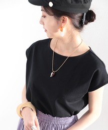 classicalelf | 綿100％、さらり滑らか。シンプルフレンチトップス(Tシャツ/カットソー)
