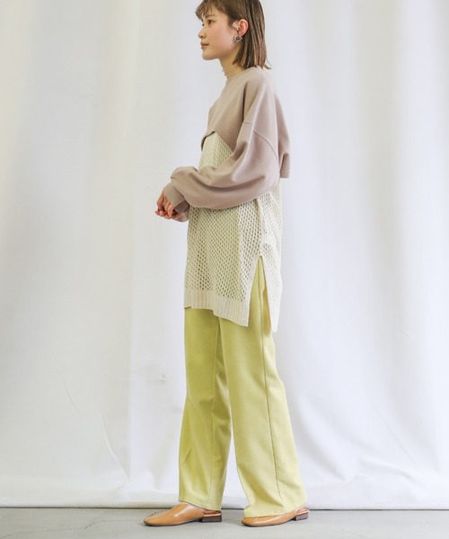 select MOCA（セレクトモカ）の「2021 SS ショートデザインプルオーバー（Tシャツ/カットソー・レディース・ブラック/グリーン/グレイッシュベージュ・FREE）」の8枚目の写真