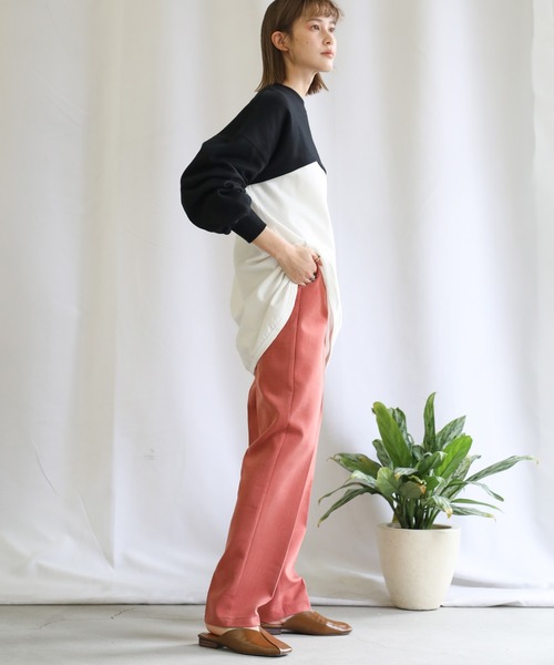 select MOCA（セレクトモカ）の「2021 SS ショートデザインプルオーバー（Tシャツ/カットソー・レディース・ブラック/グリーン/グレイッシュベージュ・FREE）」の13枚目の写真