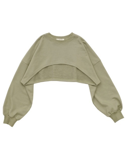 select MOCA（セレクトモカ）の「2021 SS ショートデザインプルオーバー（Tシャツ/カットソー・レディース・ブラック/グリーン/グレイッシュベージュ・FREE）」の19枚目の写真