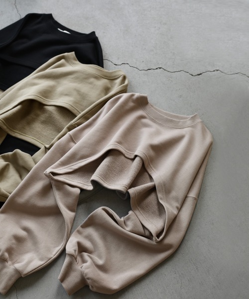 select MOCA（セレクトモカ）の「2021 SS ショートデザインプルオーバー（Tシャツ/カットソー・レディース・ブラック/グリーン/グレイッシュベージュ・FREE）」の17枚目の写真