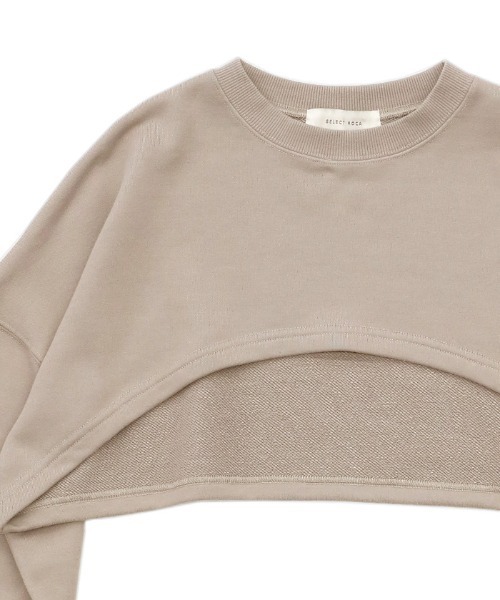 select MOCA（セレクトモカ）の「2021 SS ショートデザインプルオーバー（Tシャツ/カットソー・レディース・ブラック/グリーン/グレイッシュベージュ・FREE）」の22枚目の写真