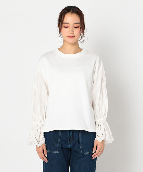 fredy repit(フレディレピ)の「レースボリューム袖プルオーバーカットソー(Tシャツ/カットソー・レディース・オフホワイト/ミント・38)」の18枚目の写真