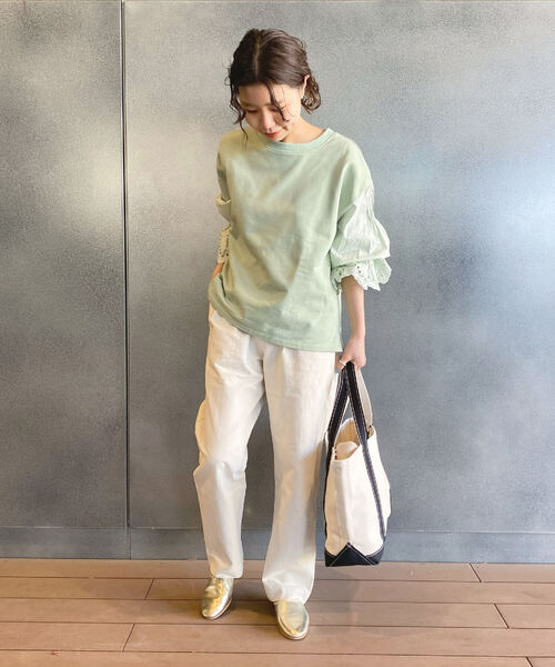 fredy repit(フレディレピ)の「レースボリューム袖プルオーバーカットソー(Tシャツ/カットソー・レディース・オフホワイト/ミント・38)」の19枚目の写真