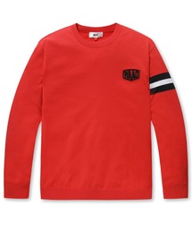 《WAAC》MENS カラーライン クルーネックニット